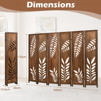 4/6-Panel 170cm Room Divider Folding Partition Stand Privacy Screen Living Room