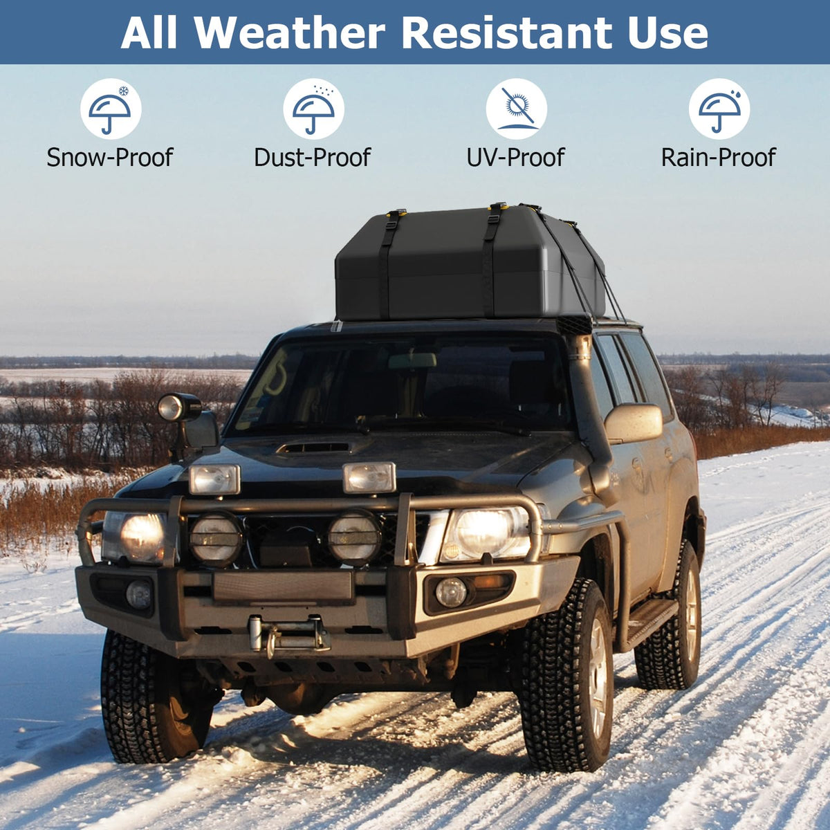 425L/15 Cubic Feet 100% Waterproof Roof Top Luggage Bag for All Vehicles