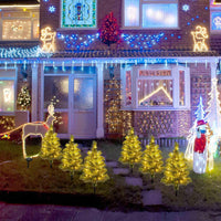 6-Pack Pre-Lit Artificial Christmas Tree 45CM Solar Powered Mini Xmas Trees