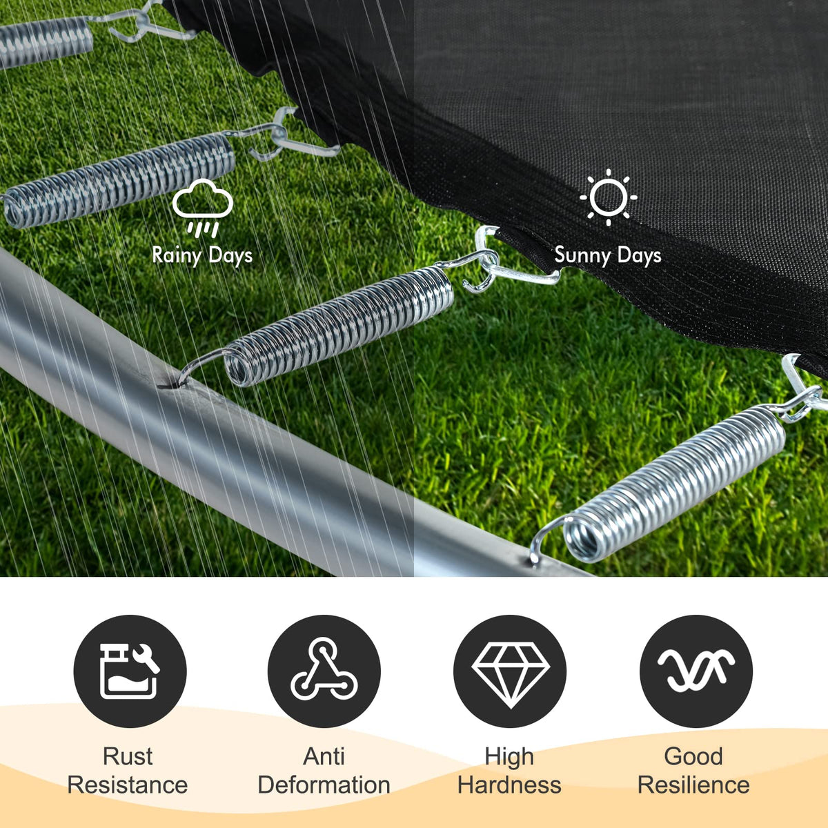 20 Pack Trampoline Springs, 14 cm Heavy Duty Replacement Trampoline Springs