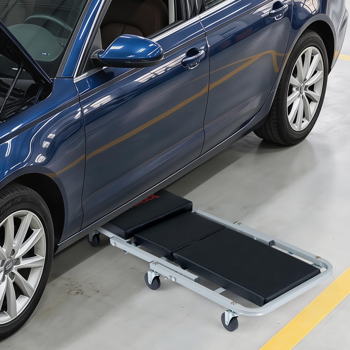 36"/40" 2-in-1 Mechanic Creeper & Z-Seat with 6 Swivel Casters