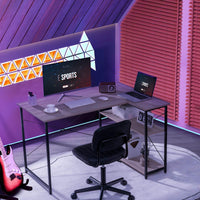 Giantex L-Shaped Desk 120 cm Writing Study Laptop Desk with Adjustable Storage Shelves