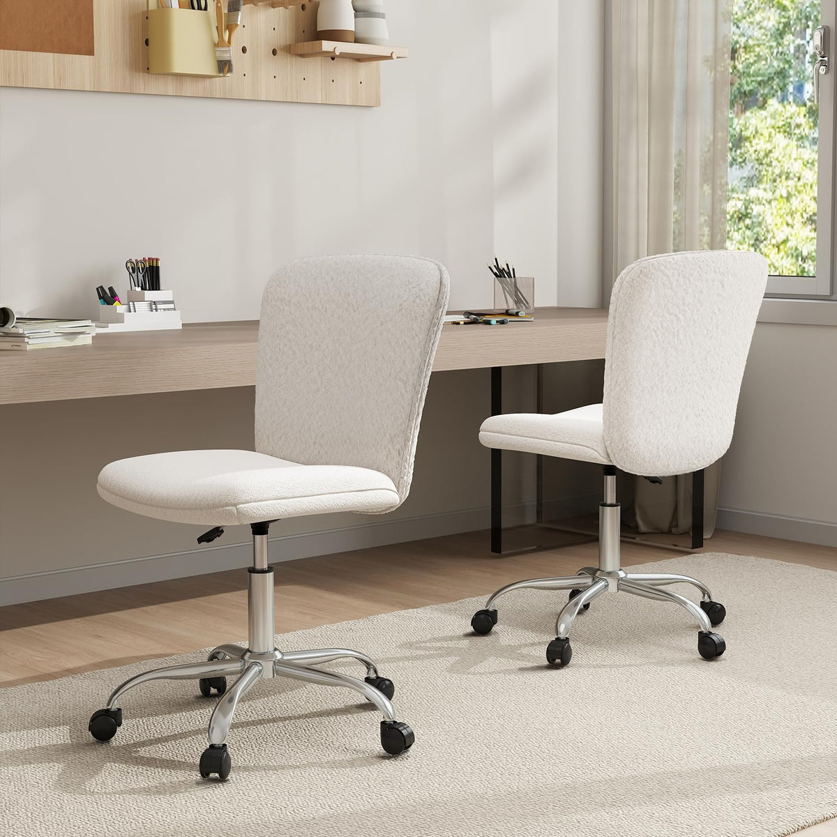 Height-Adjustable Ergonomic Mesh Chair, 2 Pack