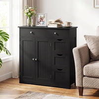 Giantex Bathroom Floor Cabinet, Large Storage Cabinet with 4 Drawers