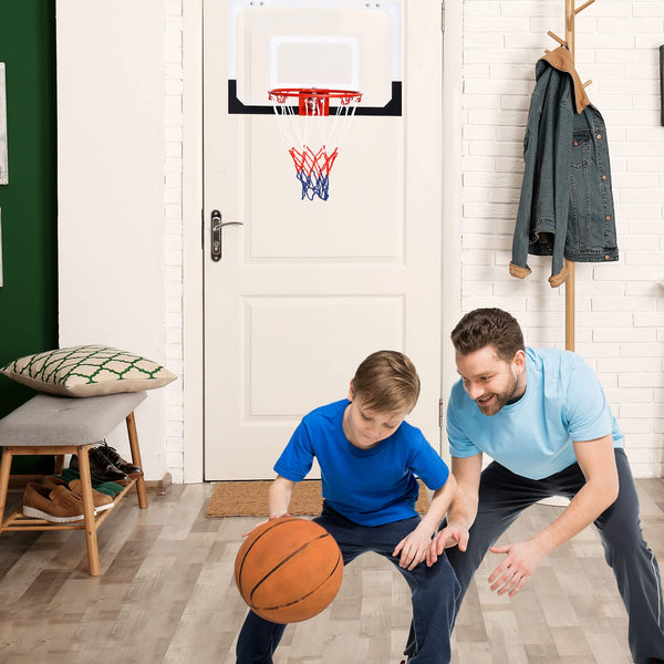 Over-The-Door Mini Basketball Hoop Set, Door & Wall Mounted Basketball Hoop W/Shatterproof Backboard