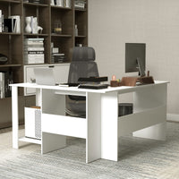 Large L-Shaped Computer Desk, Modern Home Office Writing Desk Workstation