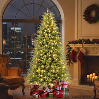 Pre-Lit Artificial Christmas Tree with 1083 Soft TPE and PVC Mixed Branch Tips