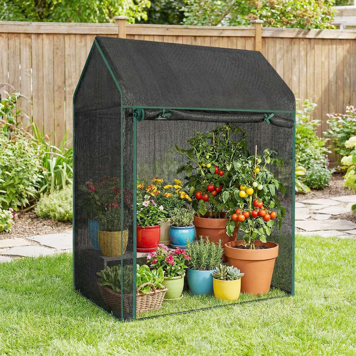 Tomato Mini Greenhouse 130 x 90 x 173 CM, Portable Clear PVC Cover