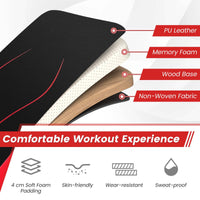 Foldable Adjustable Sit-Up Bench with Crunch Handles Home Gym Exercise Equipment