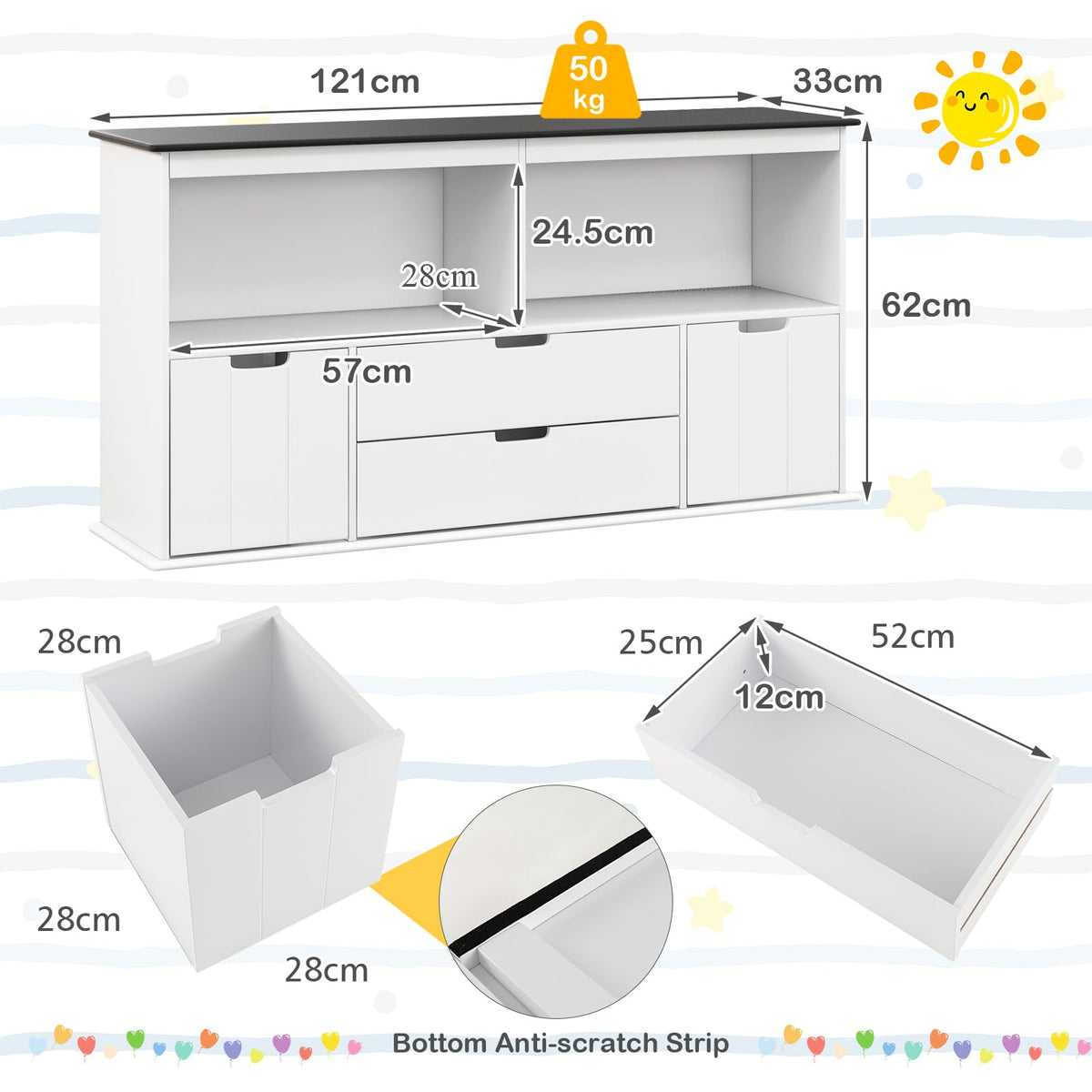 Giantex Toy Organizer for Children's Room & Living Room