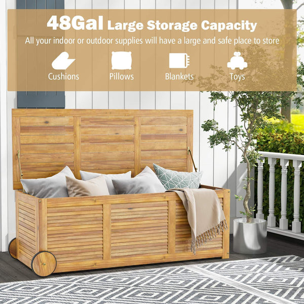 182L Outdoor Storage Box on Wheels