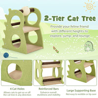 2-Tier Modern Cat Tree for Indoor Cats