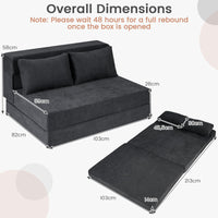 Giantex Folding Sofa Bed, 3-in-1 Convertible Sleeper Chair with 2 Pillows