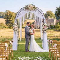 Heavy Duty Garden Arch with Floral Patterns for Climbing Plants
