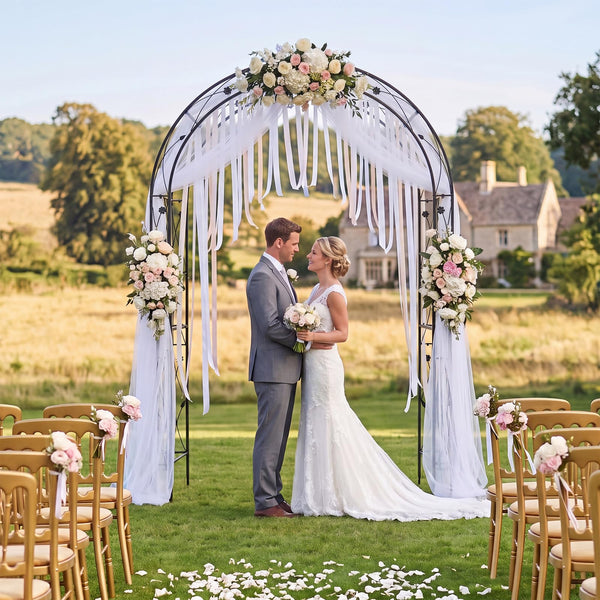Heavy Duty Garden Arch with Floral Patterns for Climbing Plants
