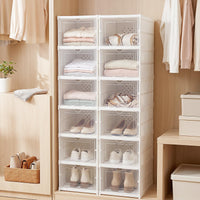 GIANTEX 6-Tier Folding Plastic Shoe Organizer Set of 2