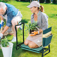 2-in-1 Portable & Foldable Kneeler & Seat Heavy-Duty Garden Tool for Seniors