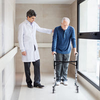 2-Button Folding Walker, Height Adjustable Walking Aid