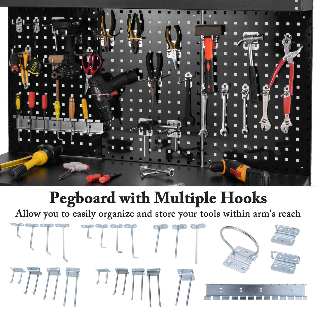 121 x 61 cm Workbench, 230 kg Heavy-Duty Work Table