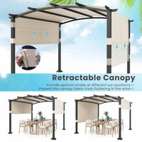 3x3M Outdoor Pergola with Retractable Sunshade Canopy