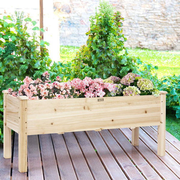 Giantex Raised Garden Bed, Elevated Wooden Planter Box Kit