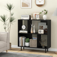 Open Shelf Bookcase Minimalist Cube Bookshelf Freestanding Book Display Rack