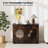 Dog Crate Furniture with Translucent Window for Small Medium Dogs