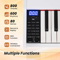 88-Key Keyboard Piano Set Full Size Semi-weighted Digital Piano