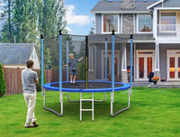 10/12/14 FT Outdoor Trampoline with Enclosure Net and Ladder