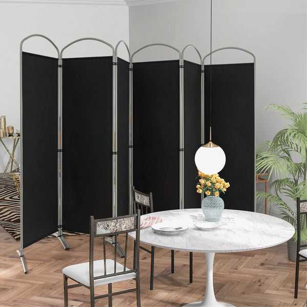 Giantex 6-Panel Folding Room Divider, Privacy Screen, Portable Polyester Fabric Wall Divider and Separator