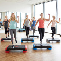 3-in-1 Aerobic Step Platform Set with 2 Stackable Risers