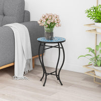 Porch Plant Stand Side Table 35cm with Ceramic Tile