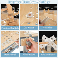 Kids Play Tool Workbench Set with 61 PCS Tool & Parts Set for Age 3/4/5 Years Old