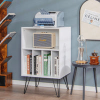 Giantex File Cabinet, Split Storage Space, Display Bookshelf, Record Storage Cabinet