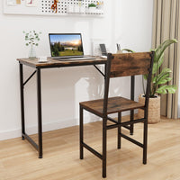 Dining Chairs Set of 2/4, Rustic Wood & Metal Frame