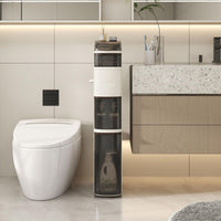 4/5/6-Tier Narrow Bathroom Storage Cabinet Slim Rolling Toilet Paper Organizer with Drawers
