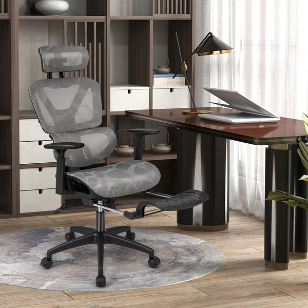 Giantex Mesh Office Chair, Executive Chair with 90°-120° Tilting Backrest