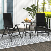 Patio Folding Chair Set with Soft Padded Seat for Porch Pool Backyard Camping