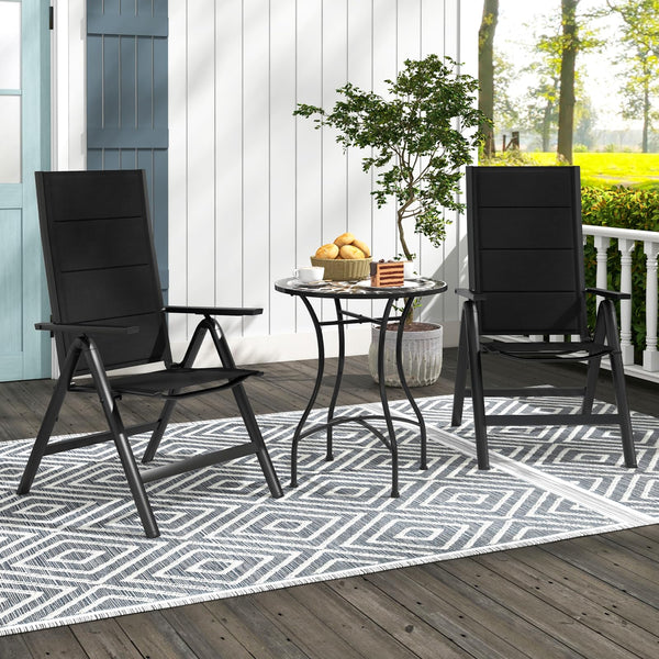 Patio Folding Chair Set with Soft Padded Seat for Porch Pool Backyard Camping