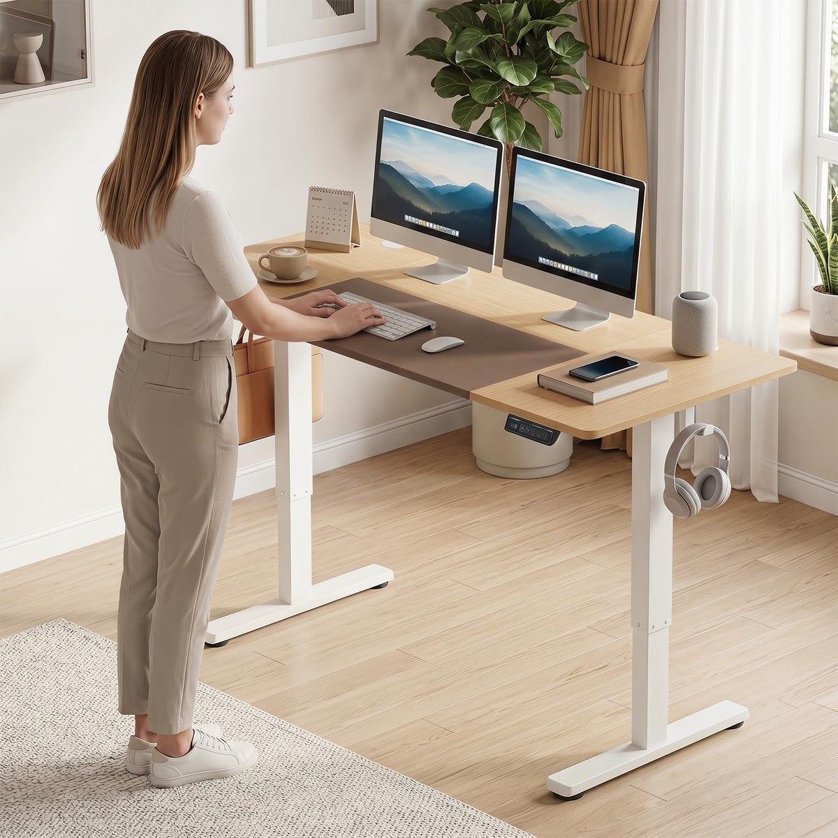 Giantex 120 CM Standing Desk, Height Adjustable Stand Up Desk
