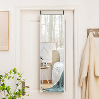 Giantex 120 x 37 cm Over the Door Mirror, Full-Length Mirror with Hooks