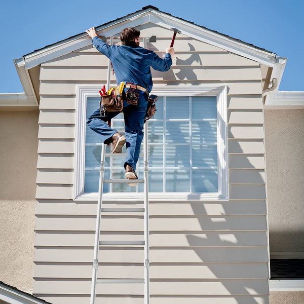 Giantex 7-in-1 12 Ft Folding Ladder, Multi Position Aluminium Extension Ladder