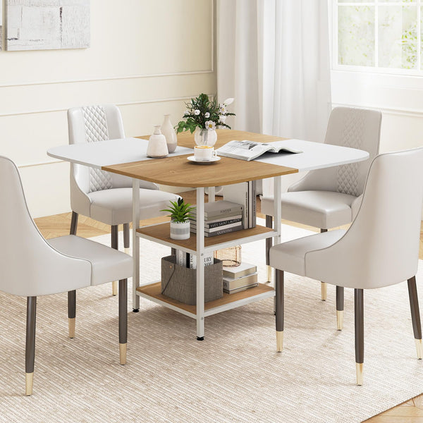 Giantex 120 CM Square Dining Table for 4, Elegant Kitchen Dinette Table