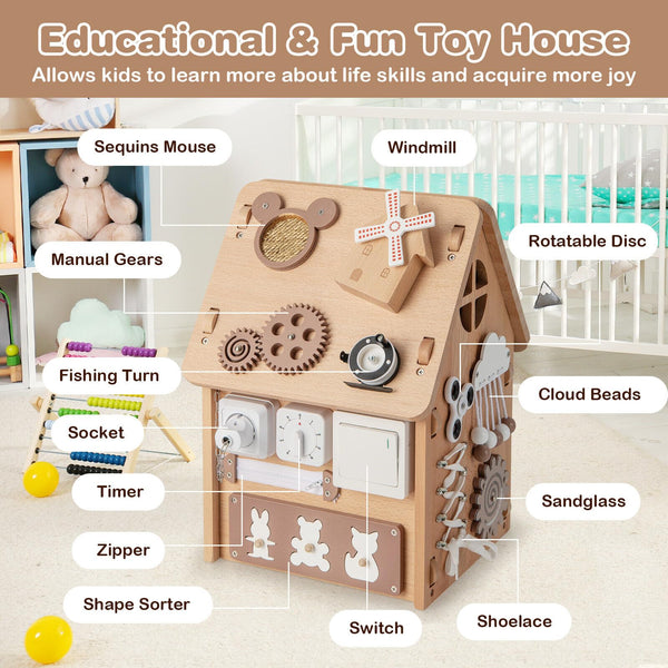 Multi-purpose Busy House with Sensory Games for Boys & Girls Ages 3 + Years Old