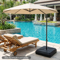 Cantilever Offset Umbrella Base w/Wheels,Heavy-Duty Patio Umbrella Weight Stand
