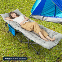 195 x 74 x 7 CM Thickened Recliner Cushion with 4 Fixing Straps, Bed Fixing Pocket