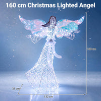 Iridescent Christmas Angel Decoration with 230 Cold White LEDs
