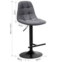 Giantex 2 Pcs Barstools Adjustable Swivel Bar Stools Counter Height Linen Chairs