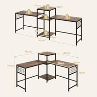 240 cm Long Convertible 2-Person Desk