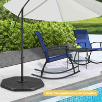 4-Piece Heavy-Duty Fillable Umbrella Base Stand for Garden Yard Poolside